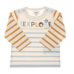 ELLE EST OU LA MER T-shirt  à Rayures Enfant EOM Elorisa. Coloris disponibles : Bleu