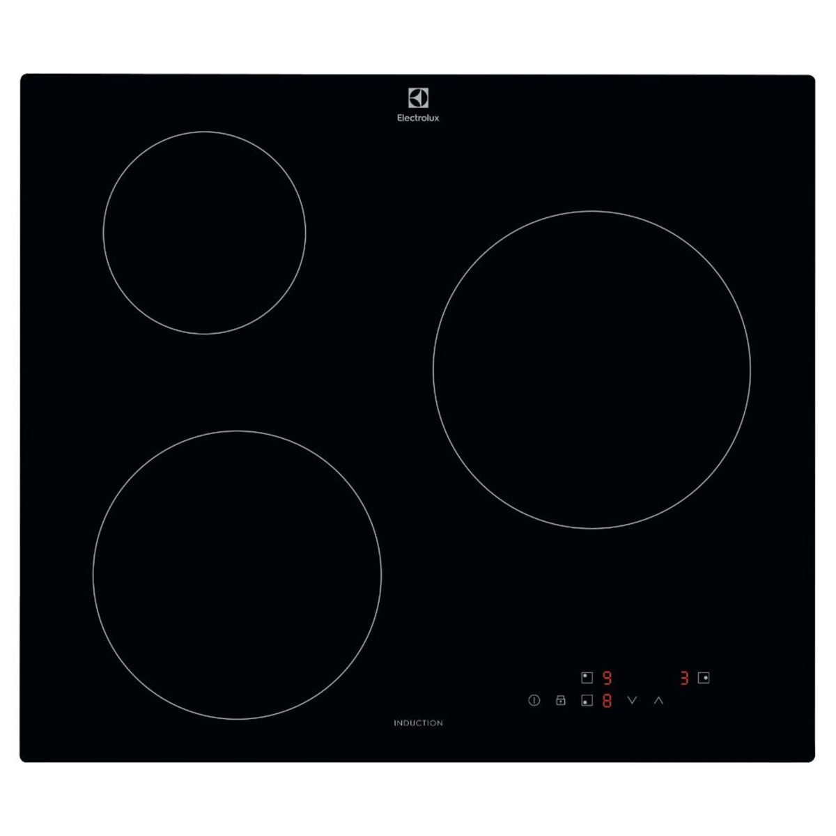 ELECTROLUX Plaque de cuisson induction 60cm 3 feux 6000w noir - LIB60320CK