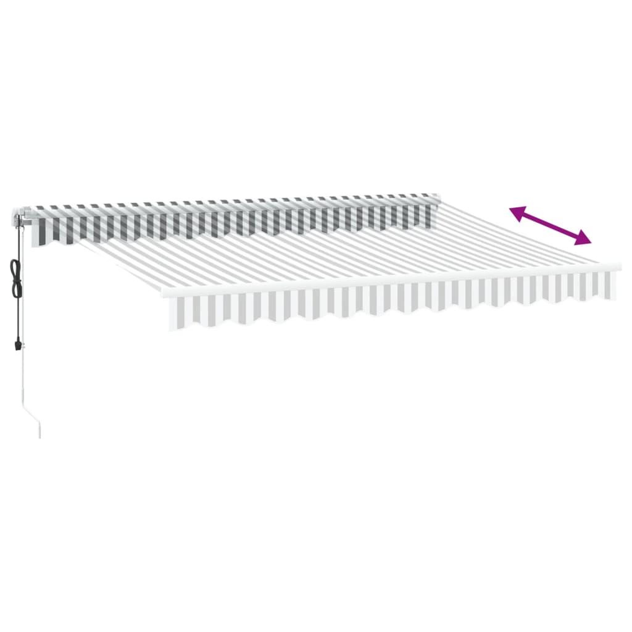 Voir la diapositive 5 : VIDAXL Auvent retractable automatique anthracite et blanc 350x250 cm