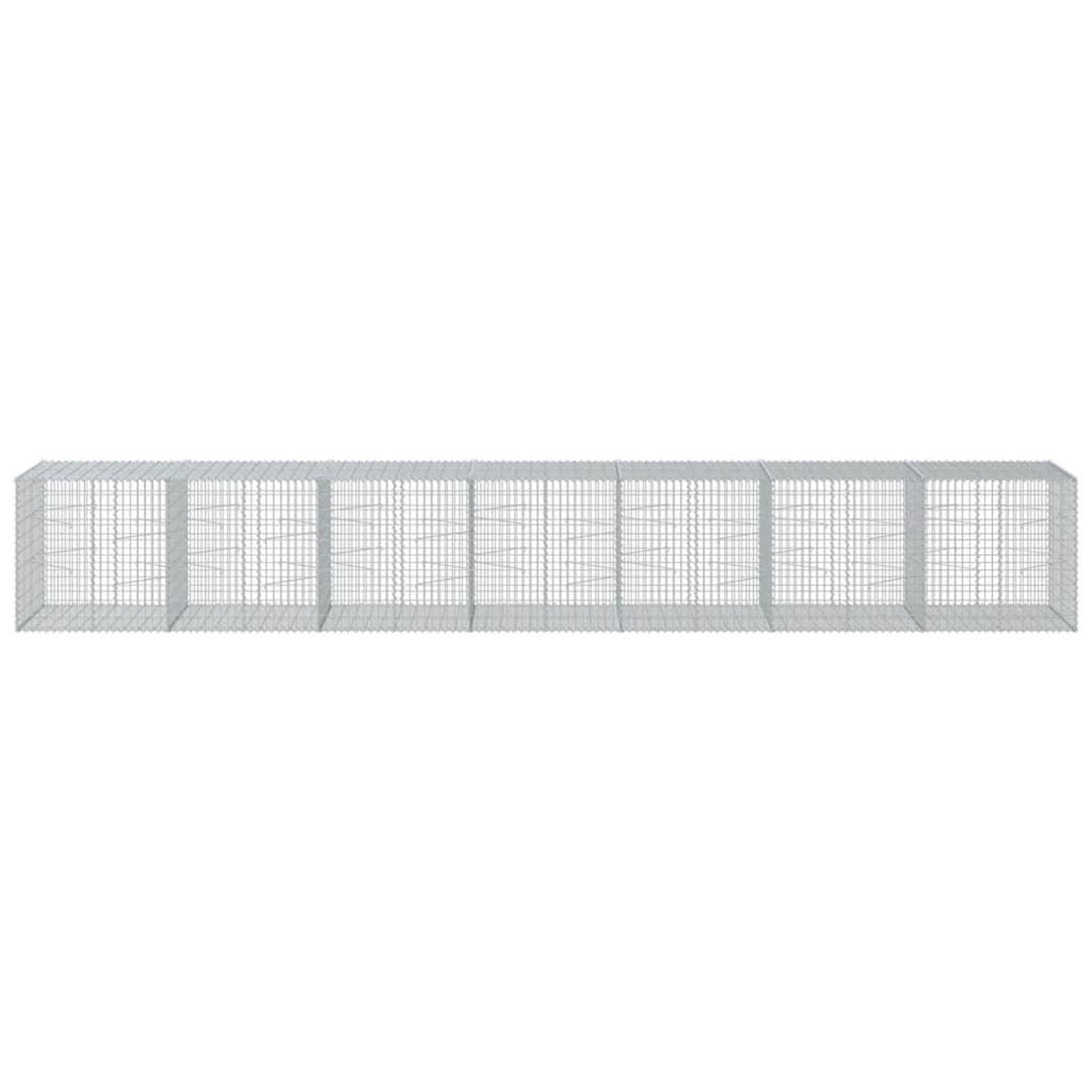 Voir la diapositive 3 : VIDAXL Panier gabion avec couvercle 700x100x100 cm fer galvanise