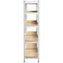 Voir la diapositive 5 : VIDAXL Etagere a 5 niveaux 2 pcs Argente Acier et bois ingenierie