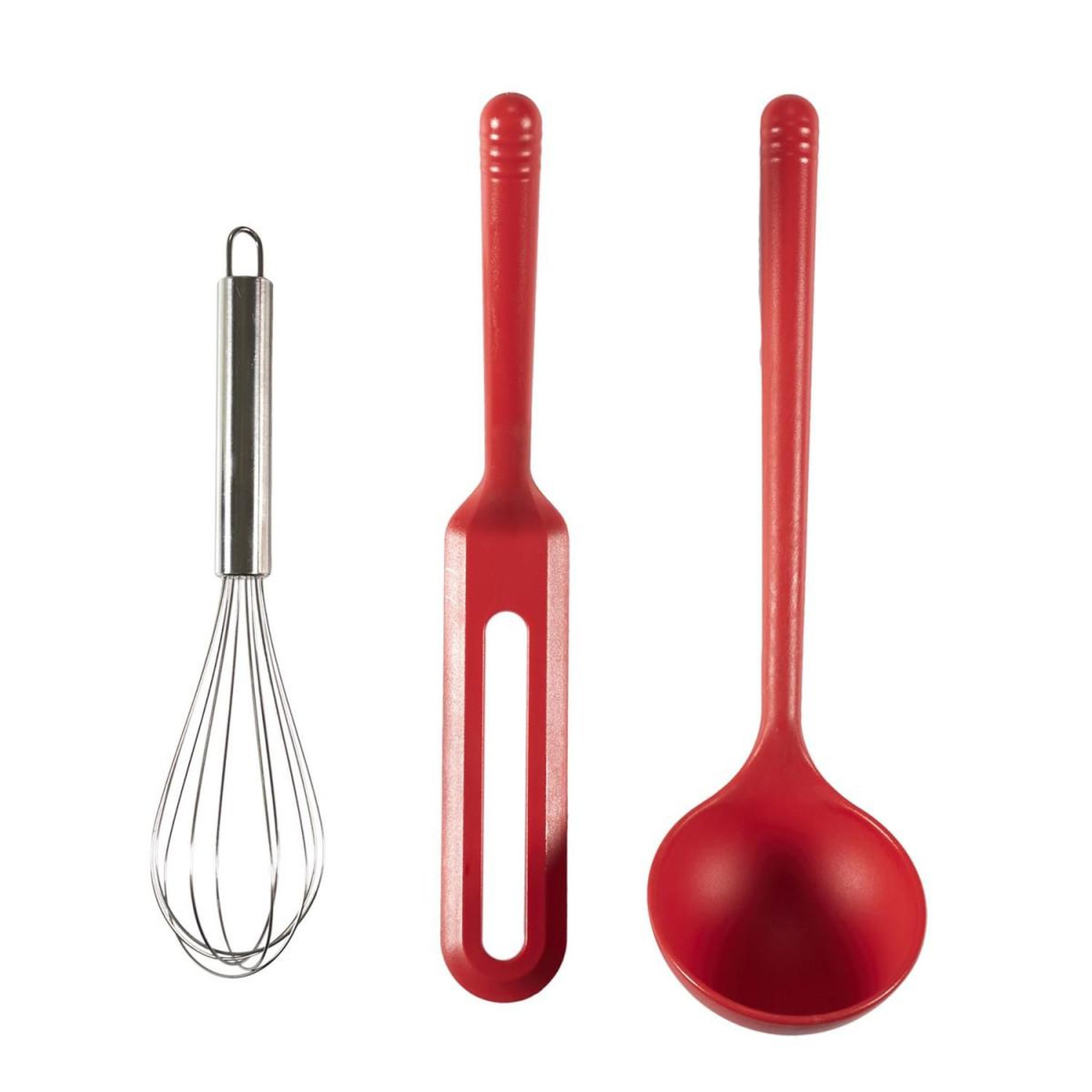 Voir la diapositive 2 : Lily Cook Lot de 4 ustensiles à pâtisserie  chandeleur  33cm rouge