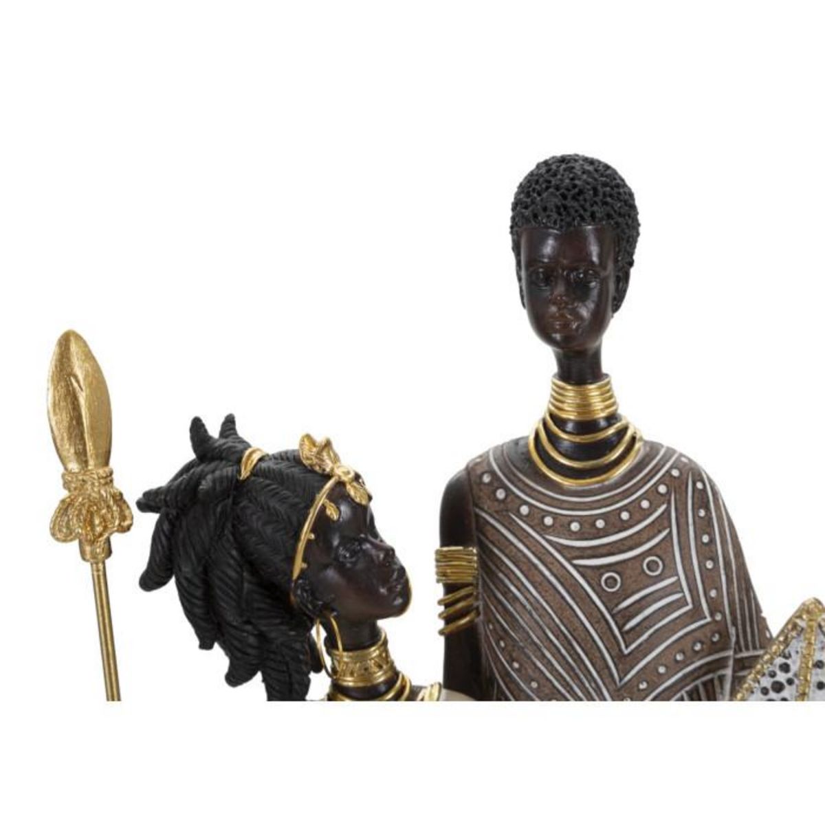 Paris Prix Statuette Déco Famille  Tribal Masai  38cm Multicolore