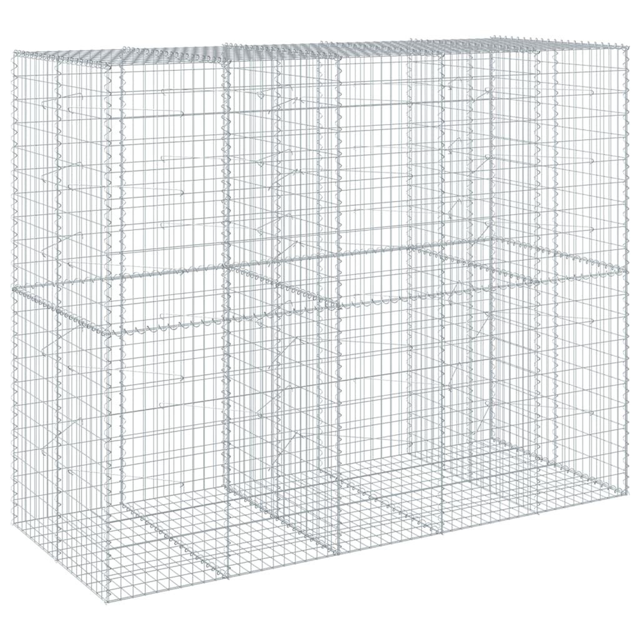 Voir la diapositive 2 : VIDAXL Panier gabion avec couvercle 250x100x200 cm fer galvanise