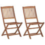 Voir la diapositive 3 : VIDAXL Chaises pliables de jardin lot de 2 avec coussins Bois d'acacia