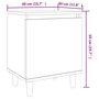 Voir la diapositive 6 : VIDAXL Table de chevet avec pieds en bois Chene marron 40x30x50 cm
