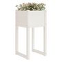 Voir la diapositive 3 : VIDAXL Jardiniere Blanc 40x40x81 cm Bois massif de pin