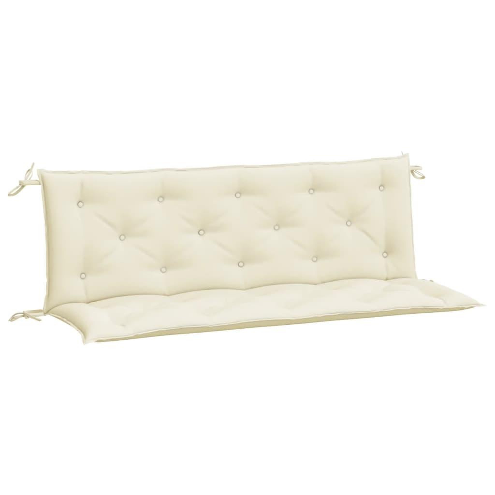 Voir la diapositive 5 : VIDAXL Coussin de banc de jardin blanc creme tissu oxford