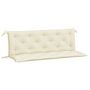 Voir la diapositive 5 : VIDAXL Coussin de banc de jardin blanc creme tissu oxford