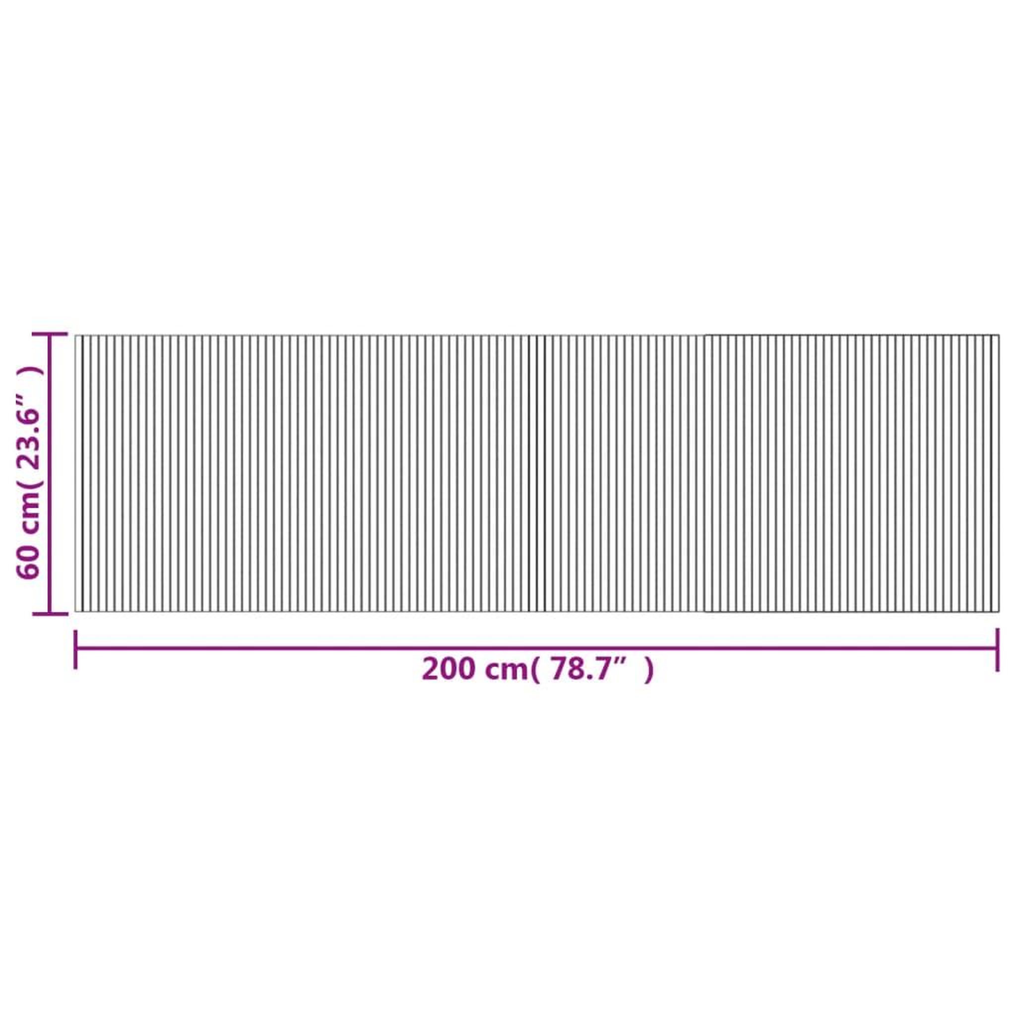 Voir la diapositive 6 : VIDAXL Tapis rectangulaire marron 60x200 cm bambou