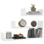 Voir la diapositive 3 : VIDAXL Etageres murales 3 pcs Blanc Bois d'ingenierie