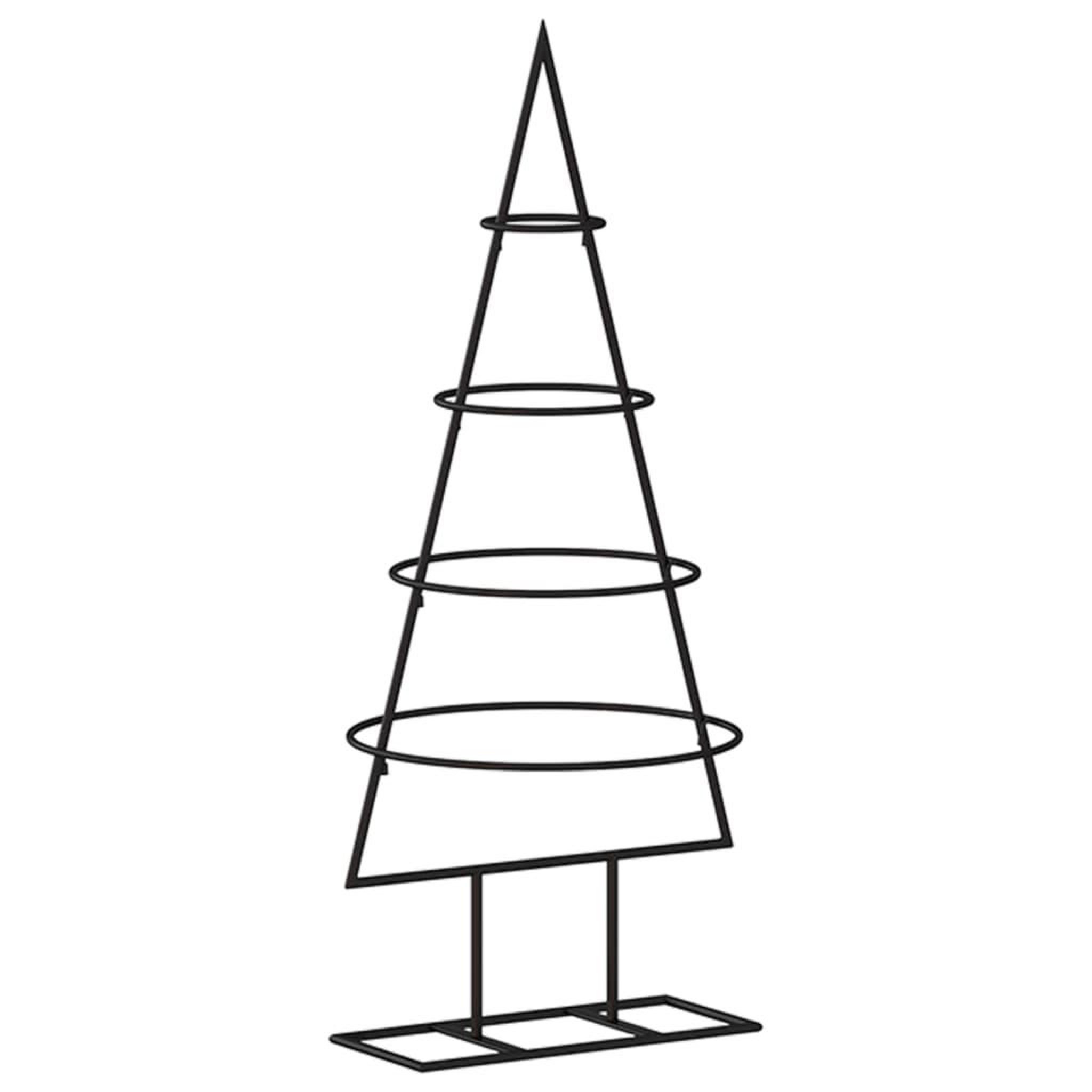 Voir la diapositive 5 : VIDAXL Arbre de Noël en metal pour decoration noir 60 cm