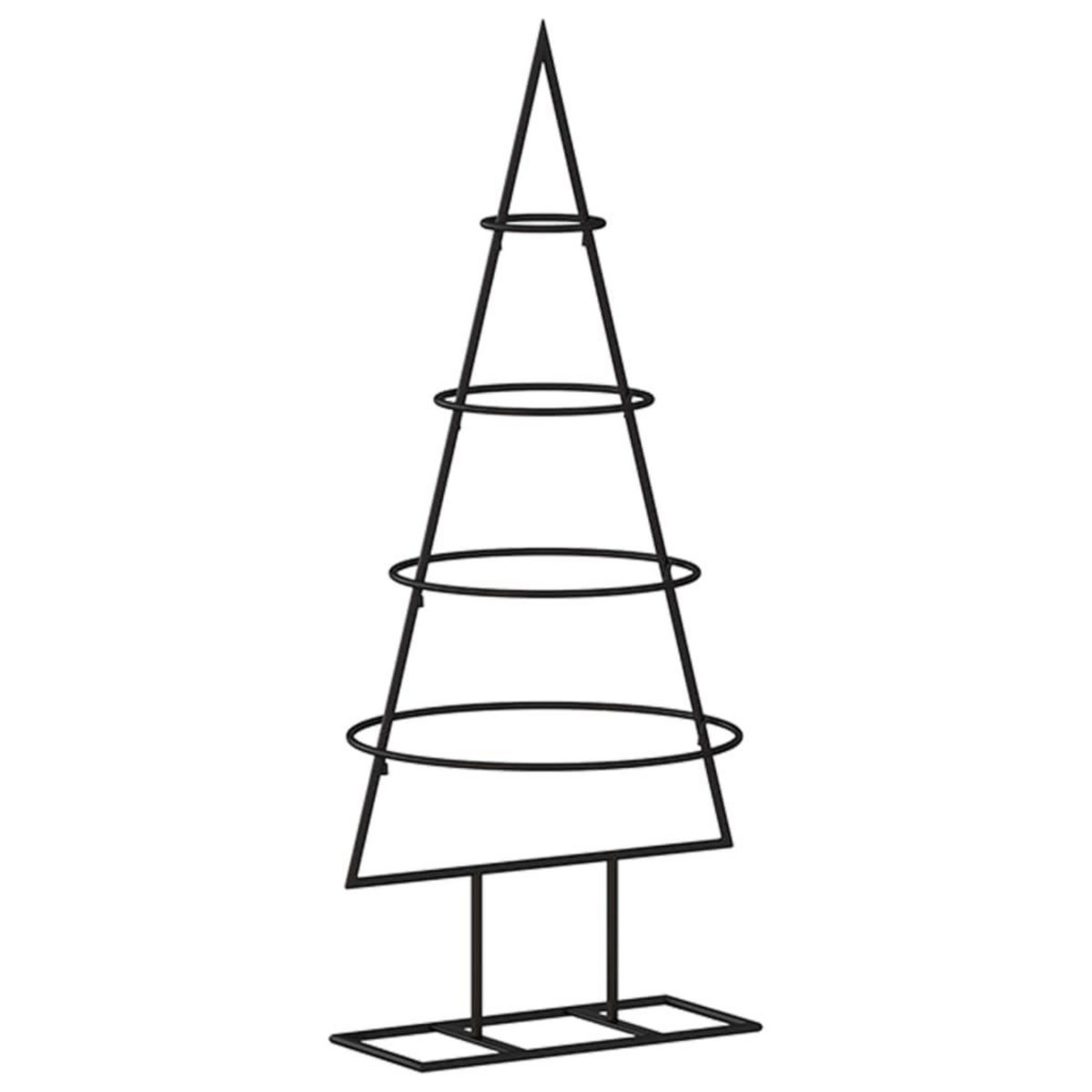 VIDAXL Arbre de Noël en metal pour decoration noir 60 cm