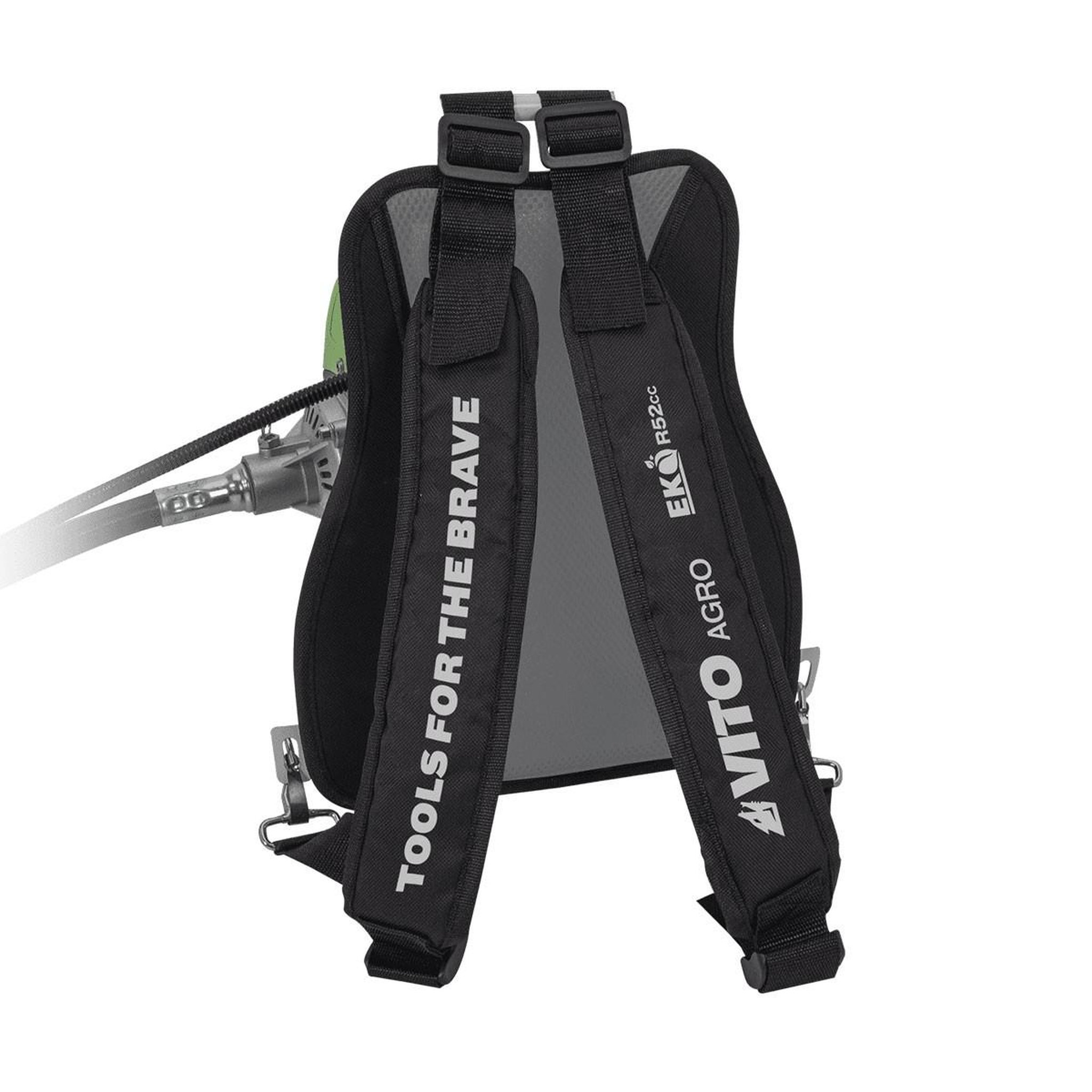 Voir la diapositive 5 : VITO Débroussailleuse thermique essence 52cm³ coupe 25cm avec lame et fil nylon grande autonomie 1h30 vito