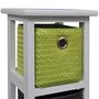 Voir la diapositive 3 : VIDAXL Etagere de rangement et paniers multicolores Bois de Paulownia