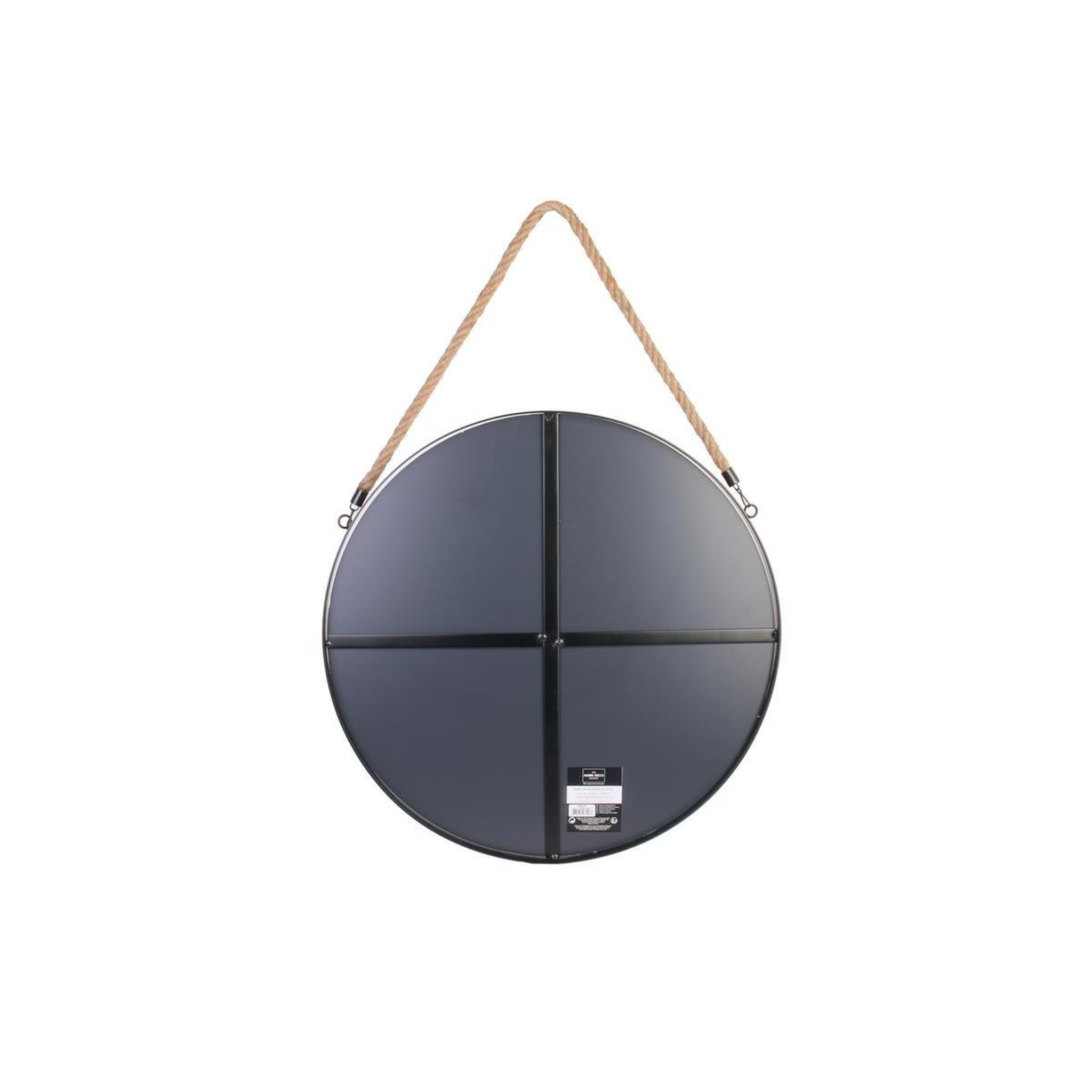 Voir la diapositive 2 : The Home Deco Factory Miroir mural avec anse  jonc  50cm noir