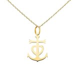 L'ATELIER D'AZUR Collier - Médaille Croix Camarguaise Or 18 Carats 750/000 Jaune - Chaine Dorée