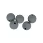 Artemio 5 perles silicone rondes - 10 mm - gris