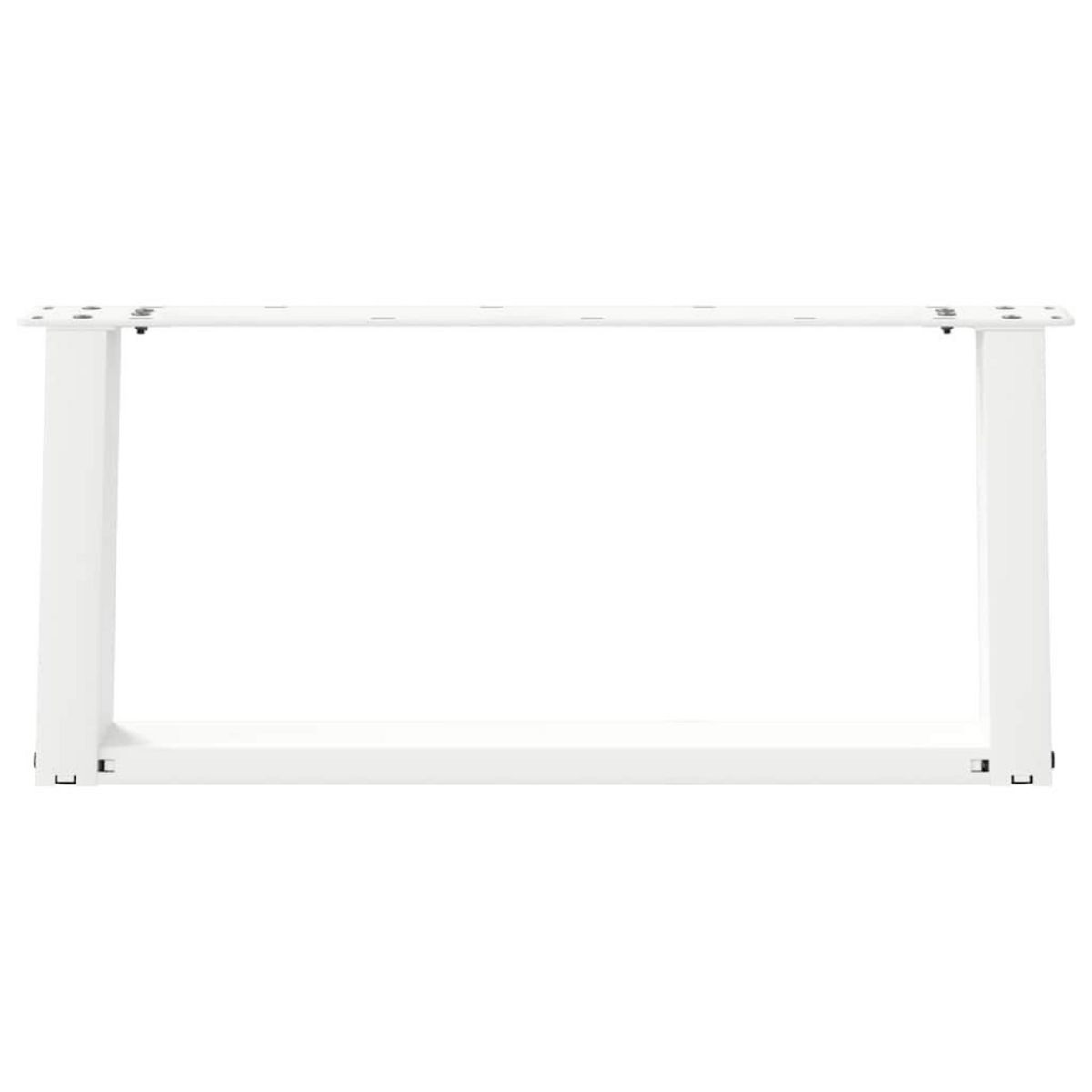 VIDAXL Pieds de table basse forme de U 2 pcs blanc 60x(30-31) cm acier