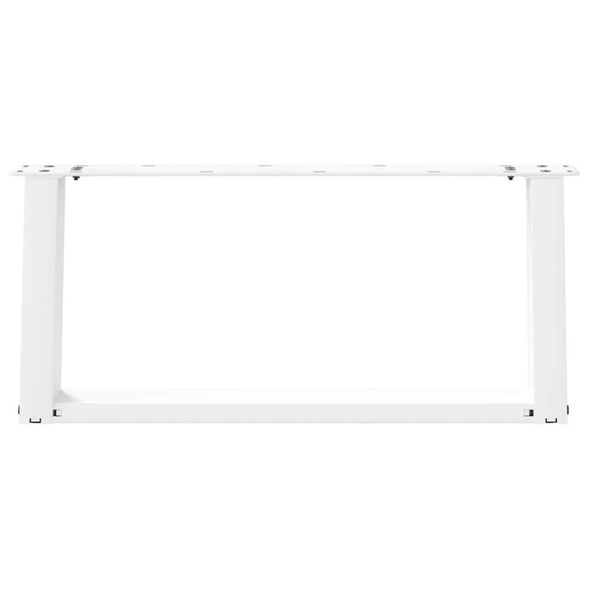 VIDAXL Pieds de table basse forme de U 2 pcs blanc 60x(30-31) cm acier