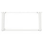 Voir la diapositive 5 : VIDAXL Pieds de table basse forme de U 2 pcs blanc 60x(30-31) cm acier
