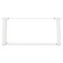 Voir la diapositive 5 : VIDAXL Pieds de table basse forme de U 2 pcs blanc 60x(30-31) cm acier
