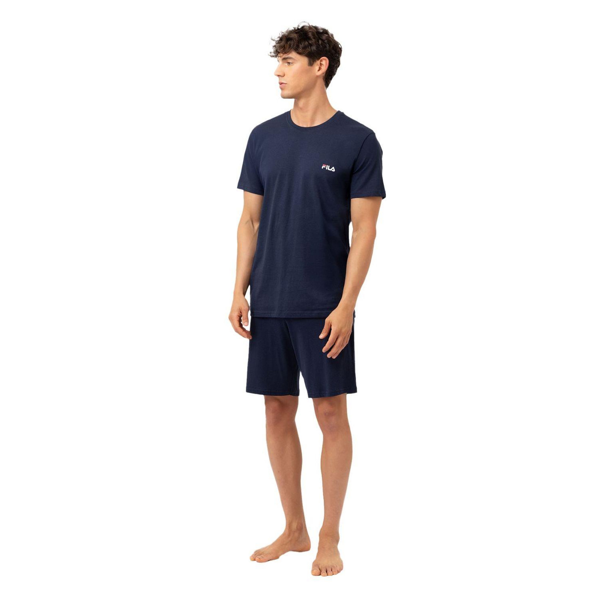 Voir la diapositive 3 : FILA Ensemble pyjama court homme en coton jersey fps1194