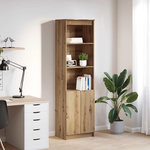 VIDAXL Buffet haut chene artisanal 50x35x180 cm bois d'ingenierie