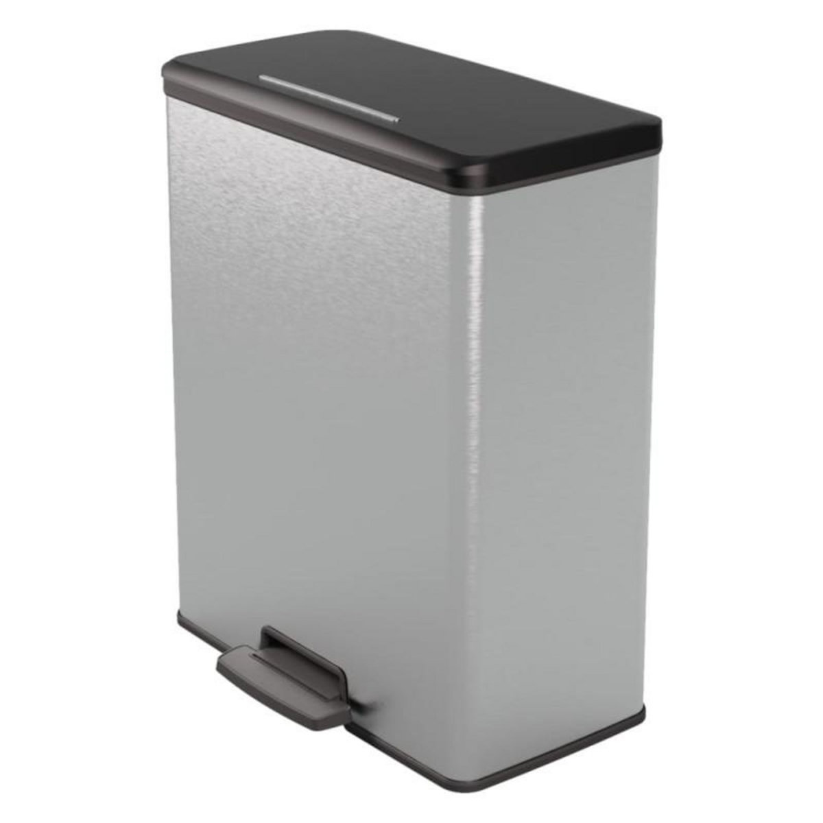 CURVER Curver Poubelle double à pédale Deco 26L+26L Argenté
