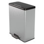 Voir la diapositive 2 : CURVER Curver Poubelle double à pédale Deco 26L+26L Argenté