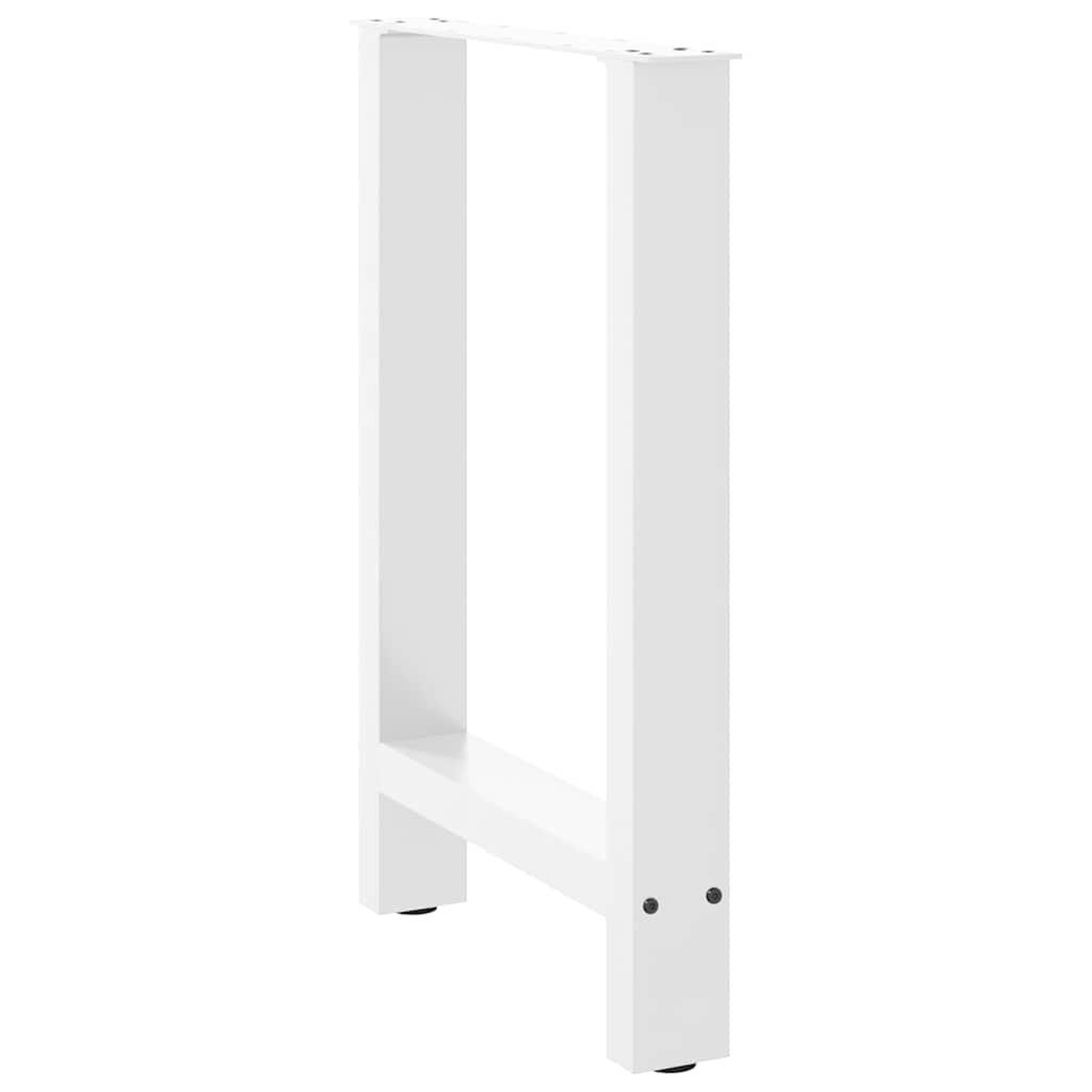 Voir la diapositive 4 : VIDAXL Pieds de table basse blanc 2 pcs 50x(72-73) cm acier