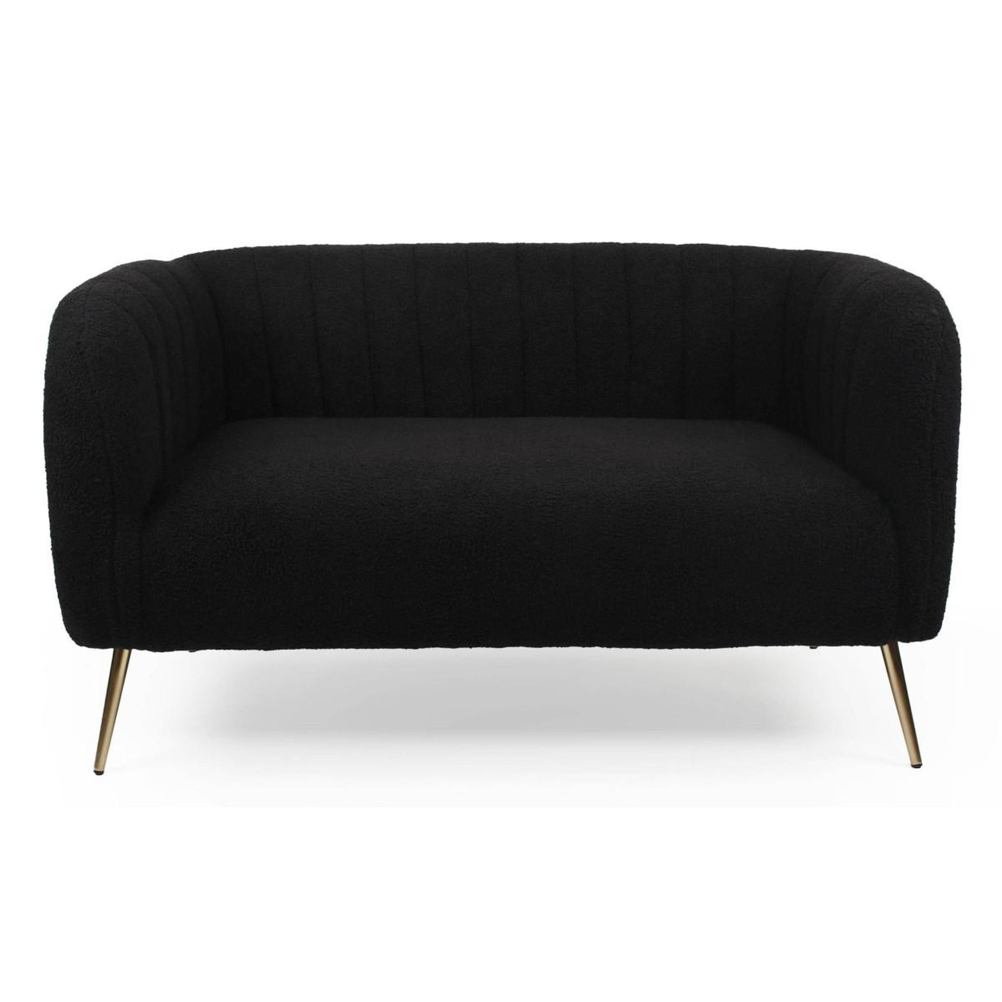 Voir la diapositive 1 : Paris Prix Canapé 2 places bouclette  reuben  128cm noir