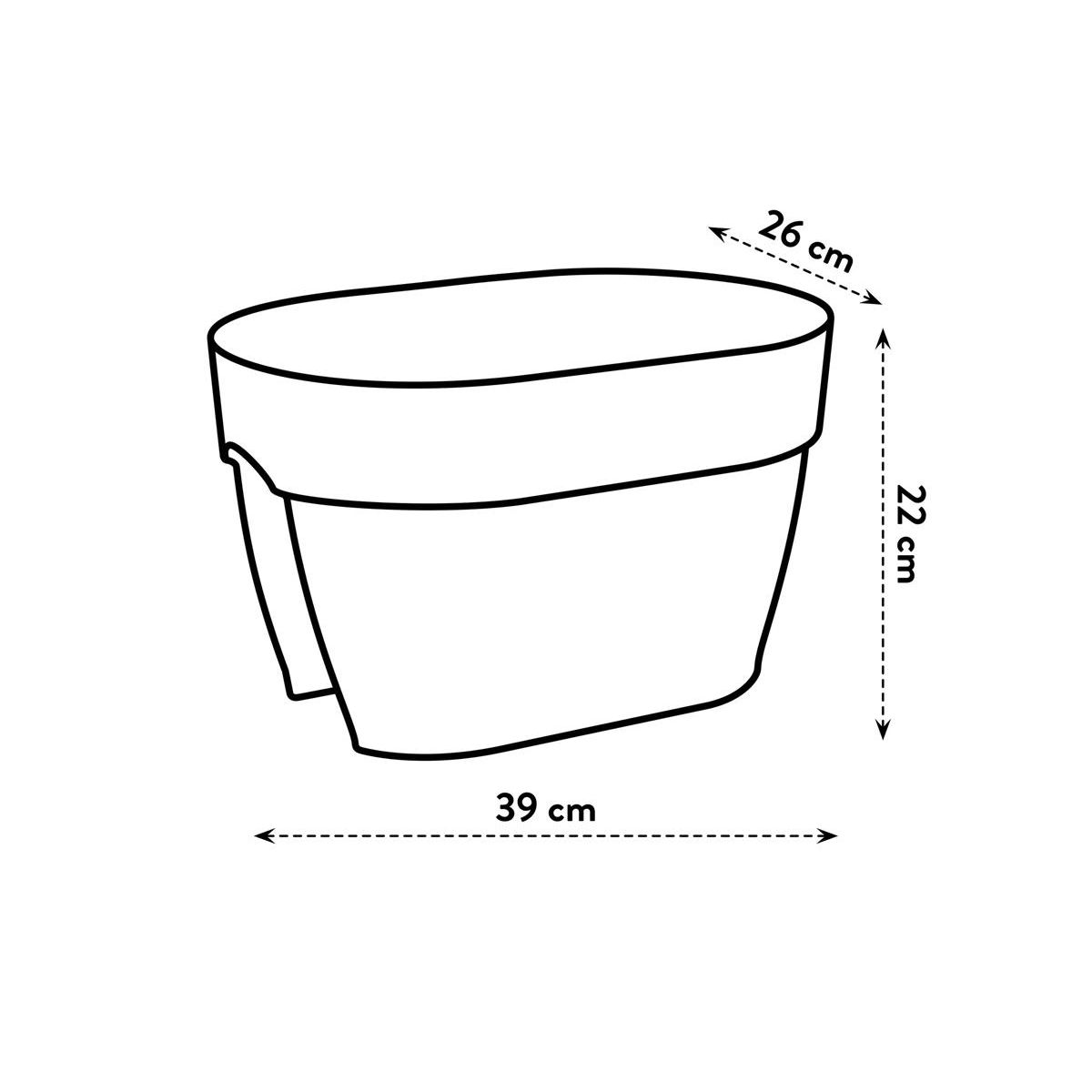 ELHO Balconnière Elho Vibia Campana Flower Bridge jaune miel - Longueur 40 cm