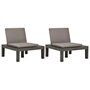 Voir la diapositive 1 : VIDAXL Chaises de salon de jardin et coussins 2pc Plastique Anthracite