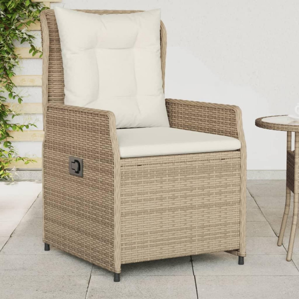 VIDAXL Chaises inclinables de jardin lot de 2 beige resine tressee