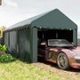 Voir la diapositive 4 : OUTSUNNY Carport tente de garage 3 x 6 m abri voiture exterieur avec 2 portes enroulables PE vert