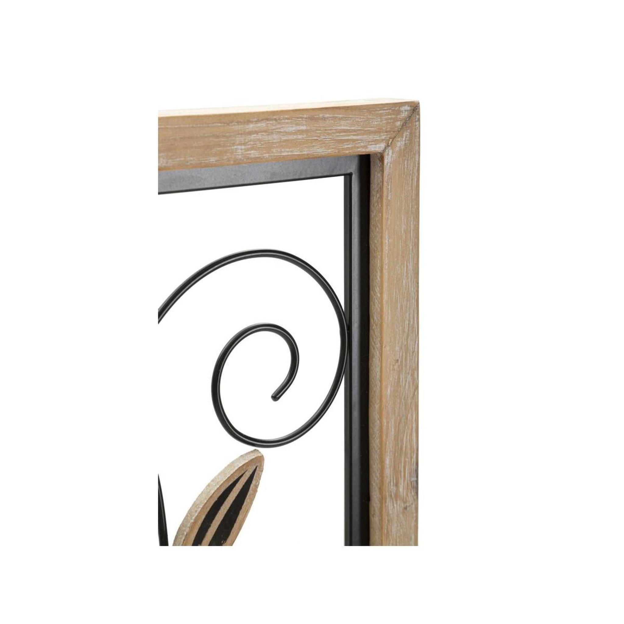 Voir la diapositive 3 : Paris Prix Décoration murale encadrée  komans  60cm naturel & noir