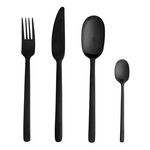 Paris Prix Ménagère en Inox 24 Pièces  Wabi  22cm Noir