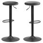 Voir la diapositive 1 : TOILINUX Lot de 2 Tabourets de bar Finch avec repose pieds et hauteur réglable en tissu et métal
