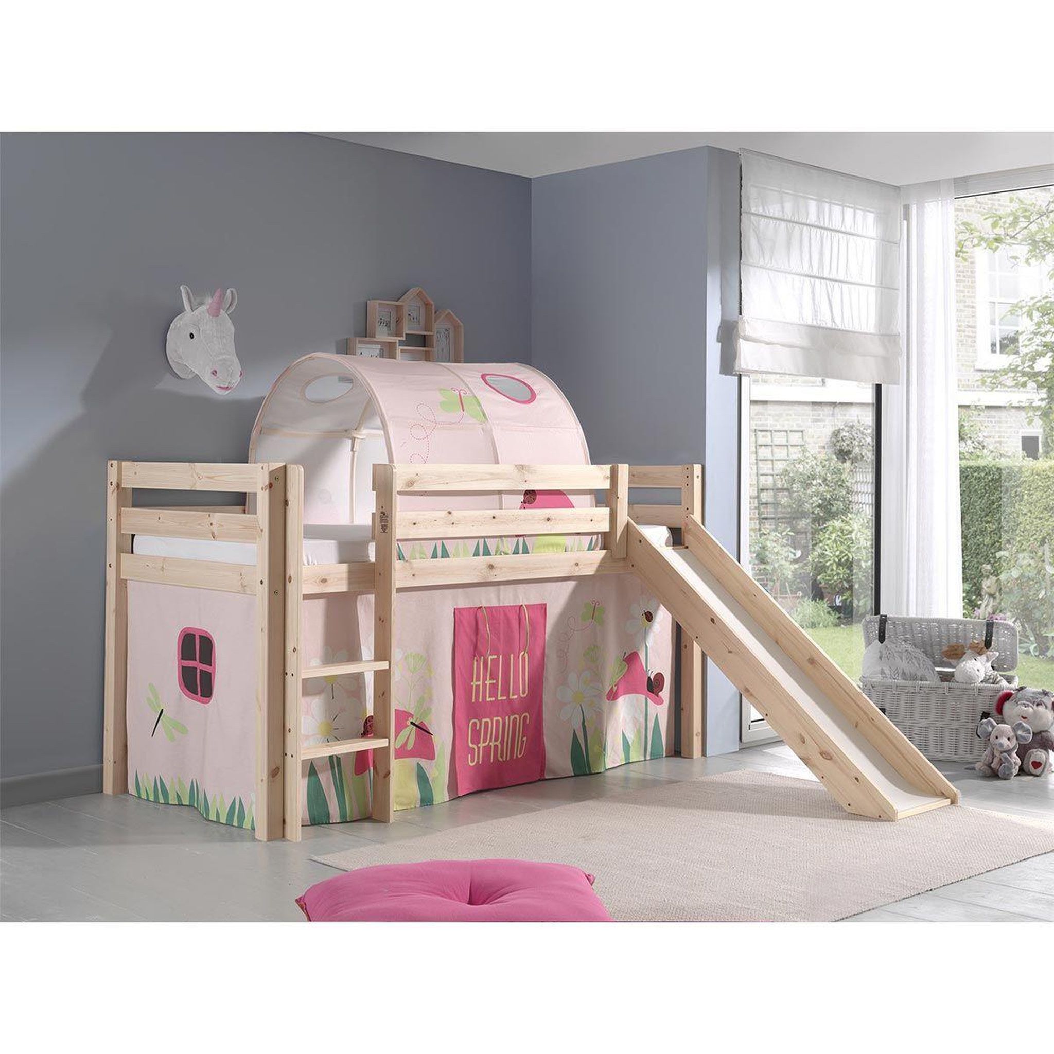 Voir la diapositive 5 : Paris Prix Pack - lit enfant, tente, tunnel & toboggan  pino spring  naturel