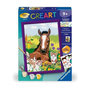 Voir la diapositive 1 : RAVENSBURGER CreArt Kids 18x24cm Cheval et chatons, Kit de peinture par numéros Numéro d'Art, Des 7 ans, 25840, Ravensburger