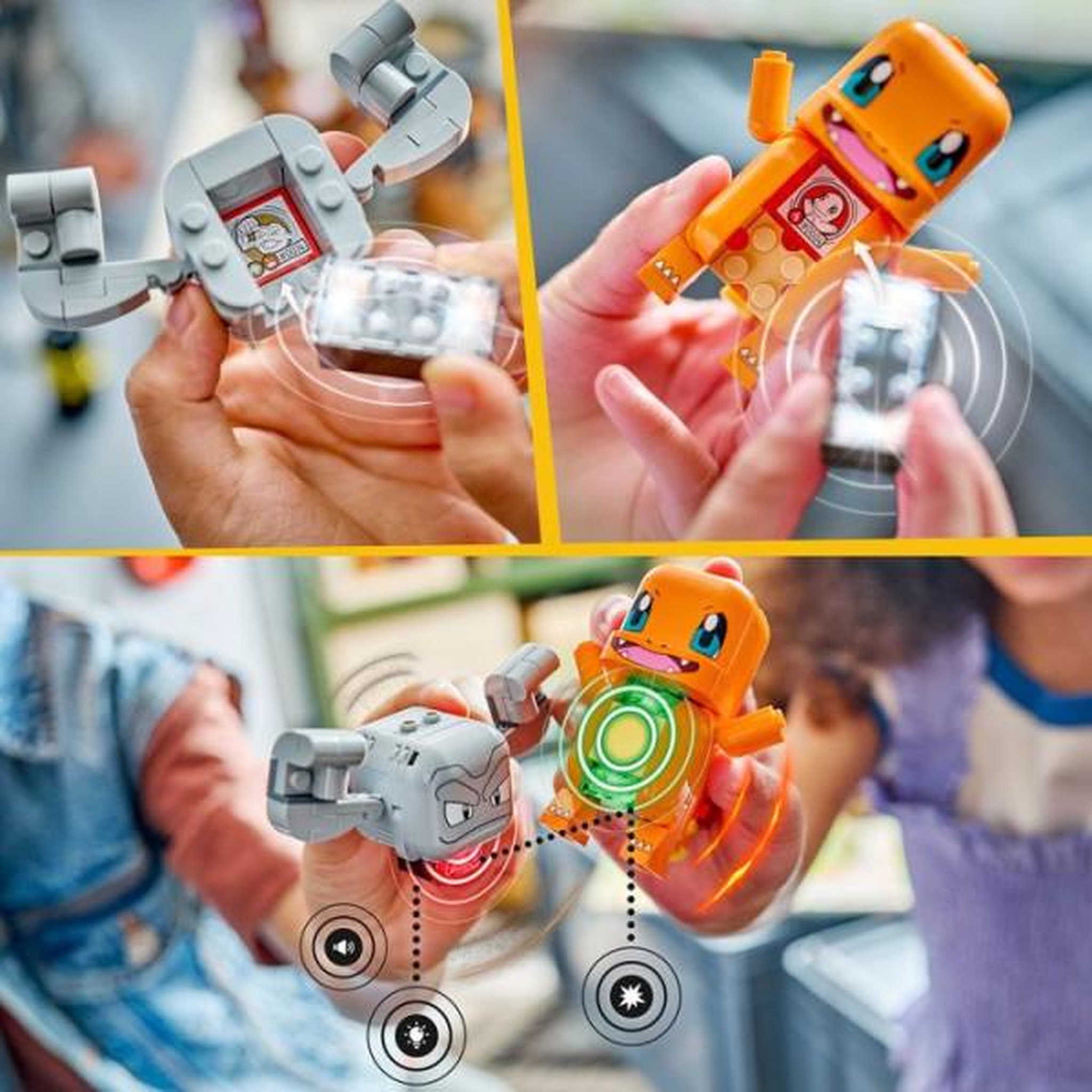 Voir la diapositive 5 : LEGO LEGO Pokémon 72157 - Set de construction compatible SMART Play™ - Salameche et Racaillou, Combat dans la grotte - Des 6 ans