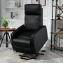 HOMCOM Fauteuil de relaxation électrique fauteuil releveur inclinable repose-pied ajustable revêtement synthétique noir
