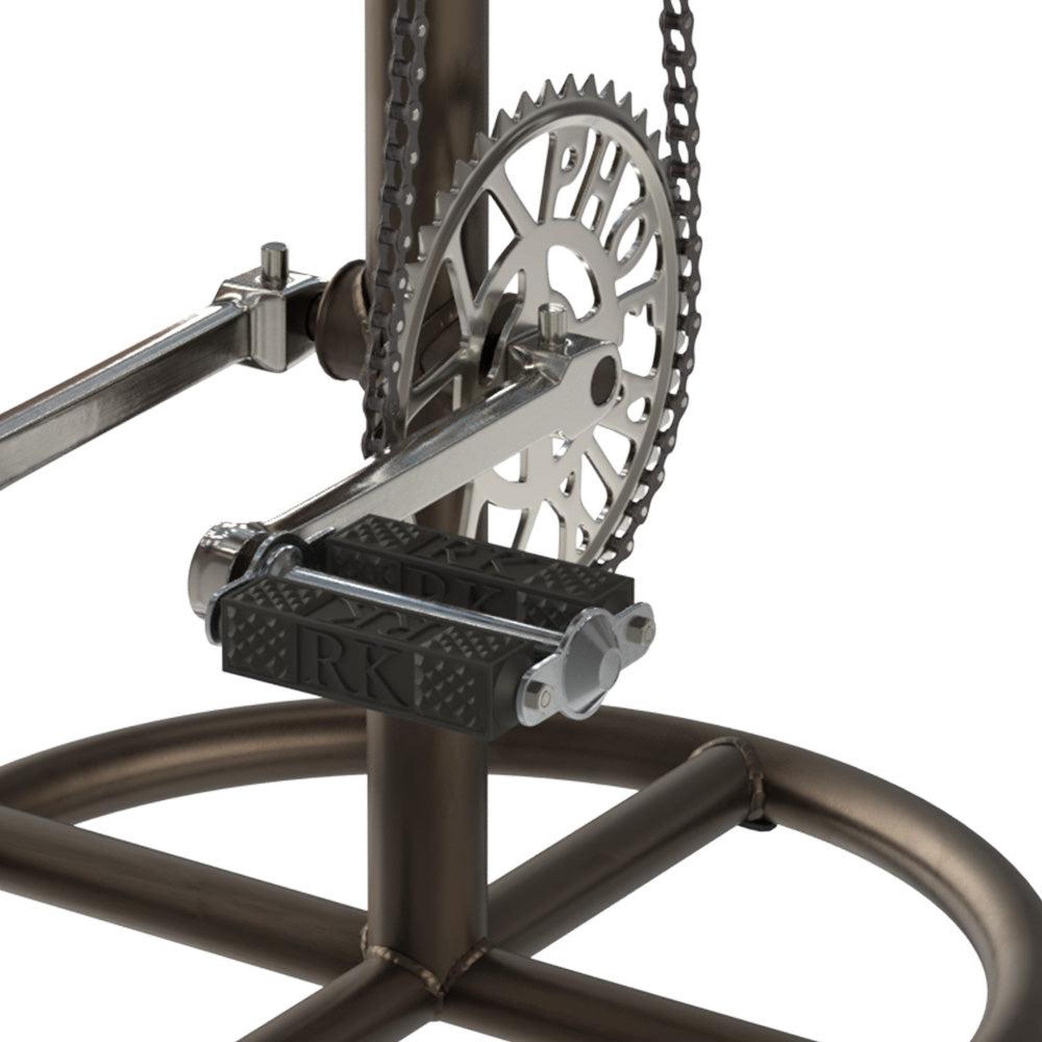 Voir la diapositive 3 : MAISON PAVANE Tabouret de bar 73 cm en cuir marron-gaya