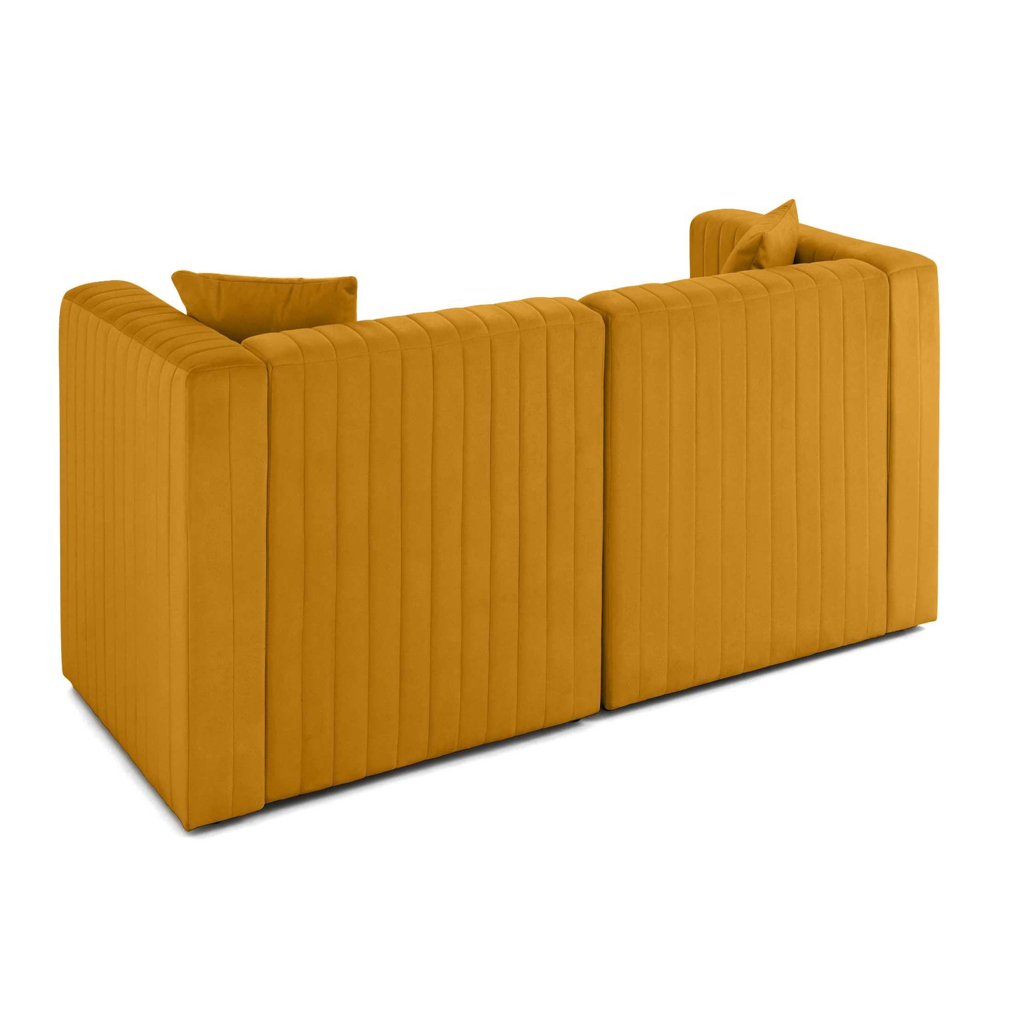 Voir la diapositive 6 : LISA DESIGN Nova - canapé modulable 2 places - en velours