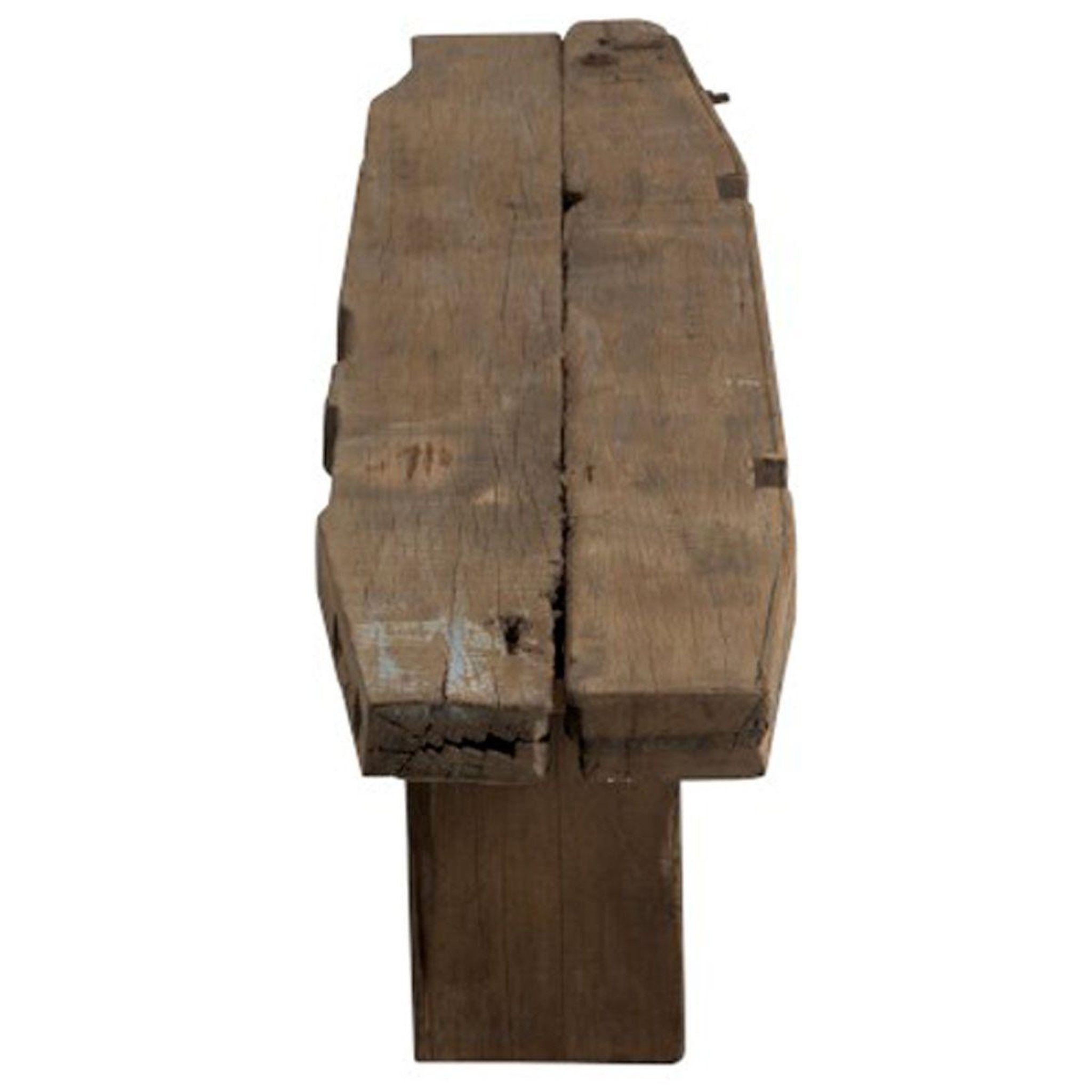 Voir la diapositive 3 : J-LINE Banc vintage en bois  perceval  180cm marron