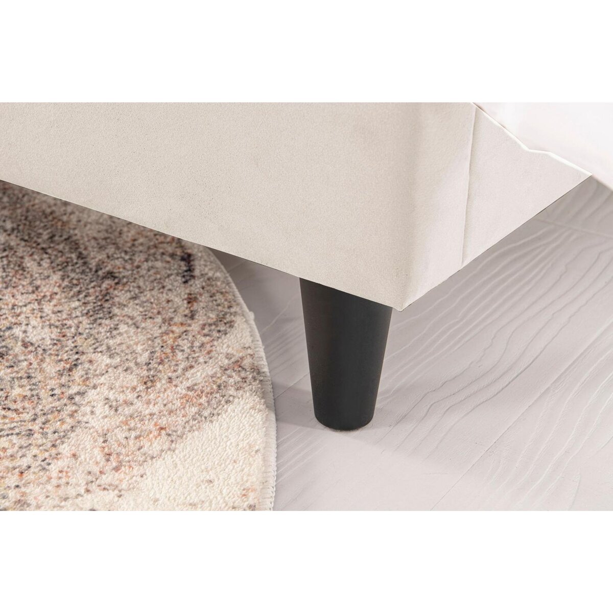 CONCEPT USINE Lit 160x200 cm en velours beige CAMBRIDGE