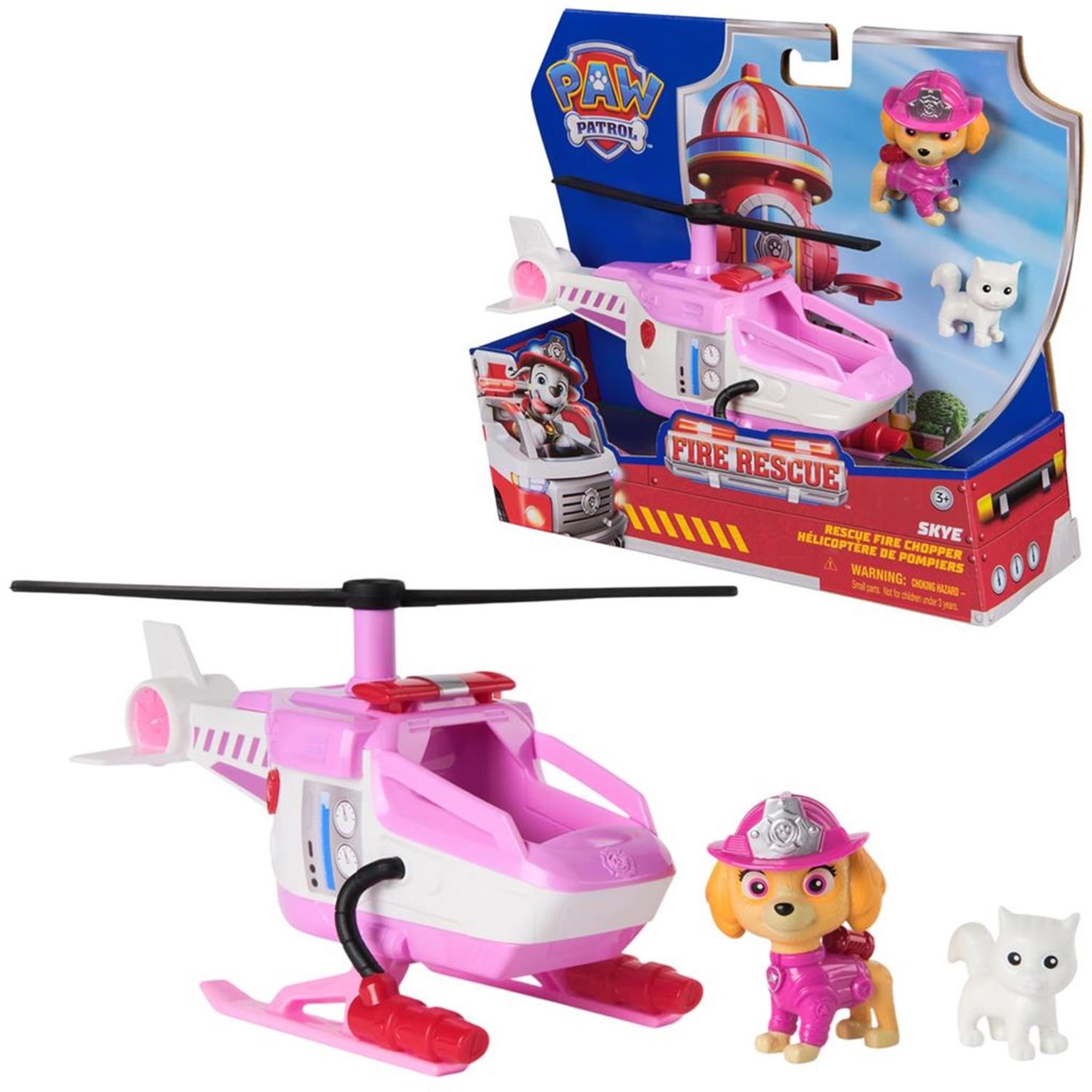 SPIN MASTER Paw Patrol Fire Rescue - Skye avec l'hélicoptère de sauvetage