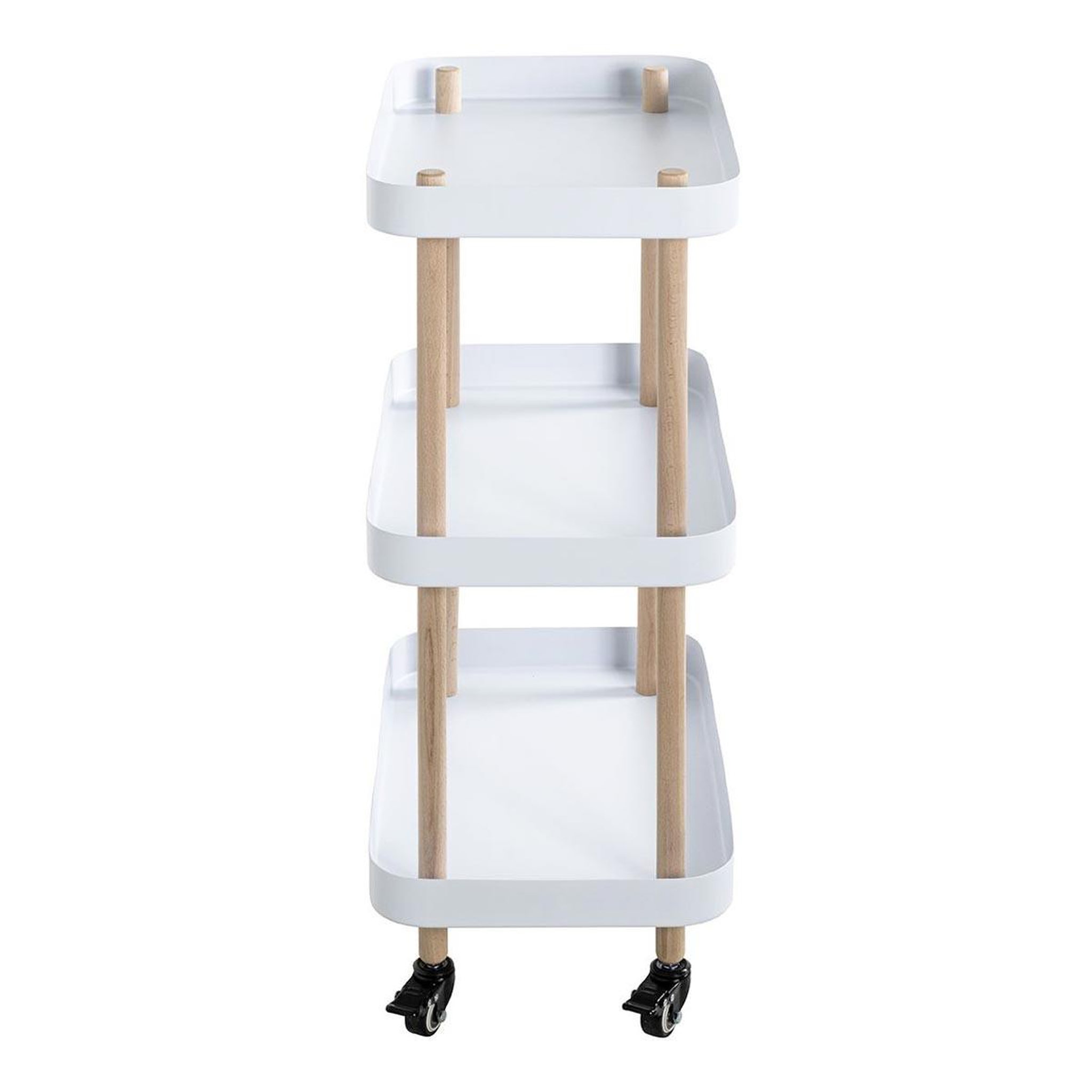 Voir la diapositive 3 : Paris Prix Desserte de cuisine 3 niveaux  yumi  76cm blanc