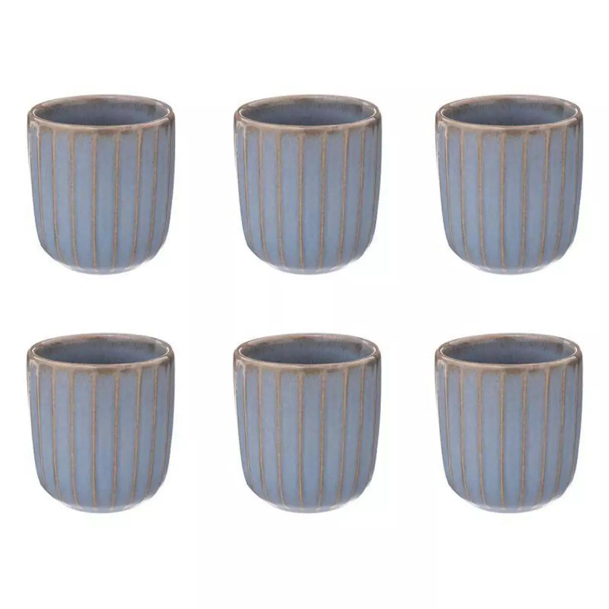  Lot de 6 Tasses à Café Design  Seav  10cl Bleu